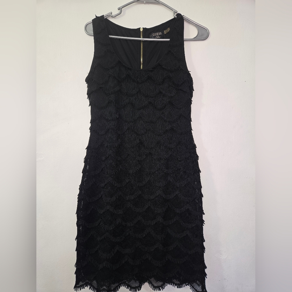 Elegant Black Fringe Dress